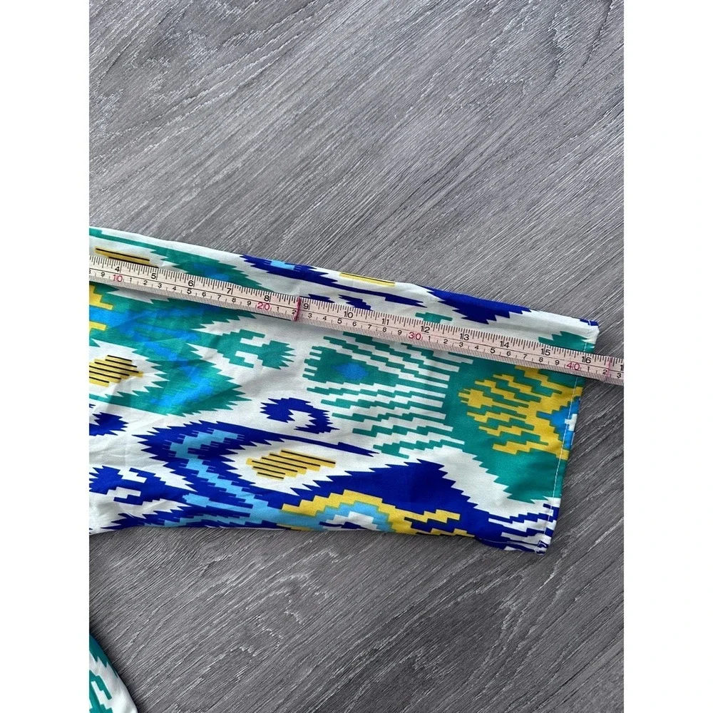 Boho Beach Coverup Split V Neck Tunic Kaftan Resort Beach Cover Up Dress S Lulla - Picture 9 of 10
